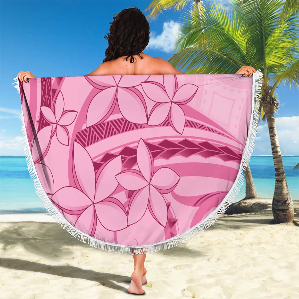 Aotearoa Maori Beach Blanket Pink Fern Ribbons - Polynesian Pride