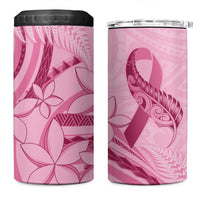 Aotearoa Maori 4 in 1 Can Cooler Tumbler Pink Fern Ribbons - Polynesian Pride