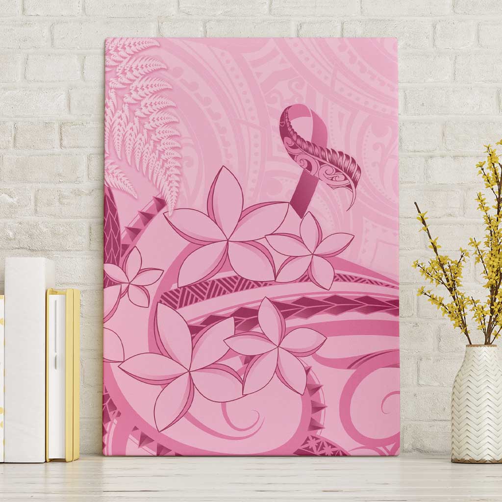 Aotearoa Maori Canvas Wall Art Pink Fern Ribbons LT7 Without Frame Pink - Polynesian Pride