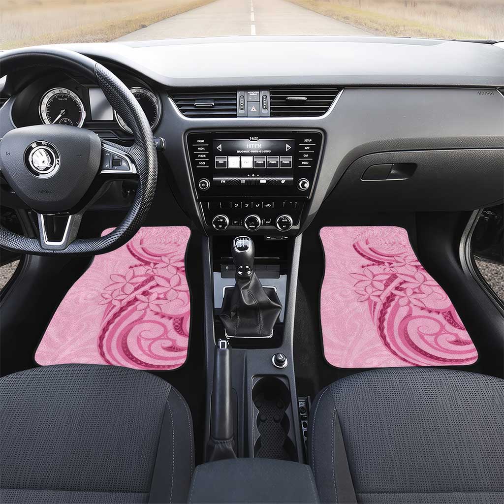 Aotearoa Maori Car Mats Pink Fern Ribbons - Polynesian Pride