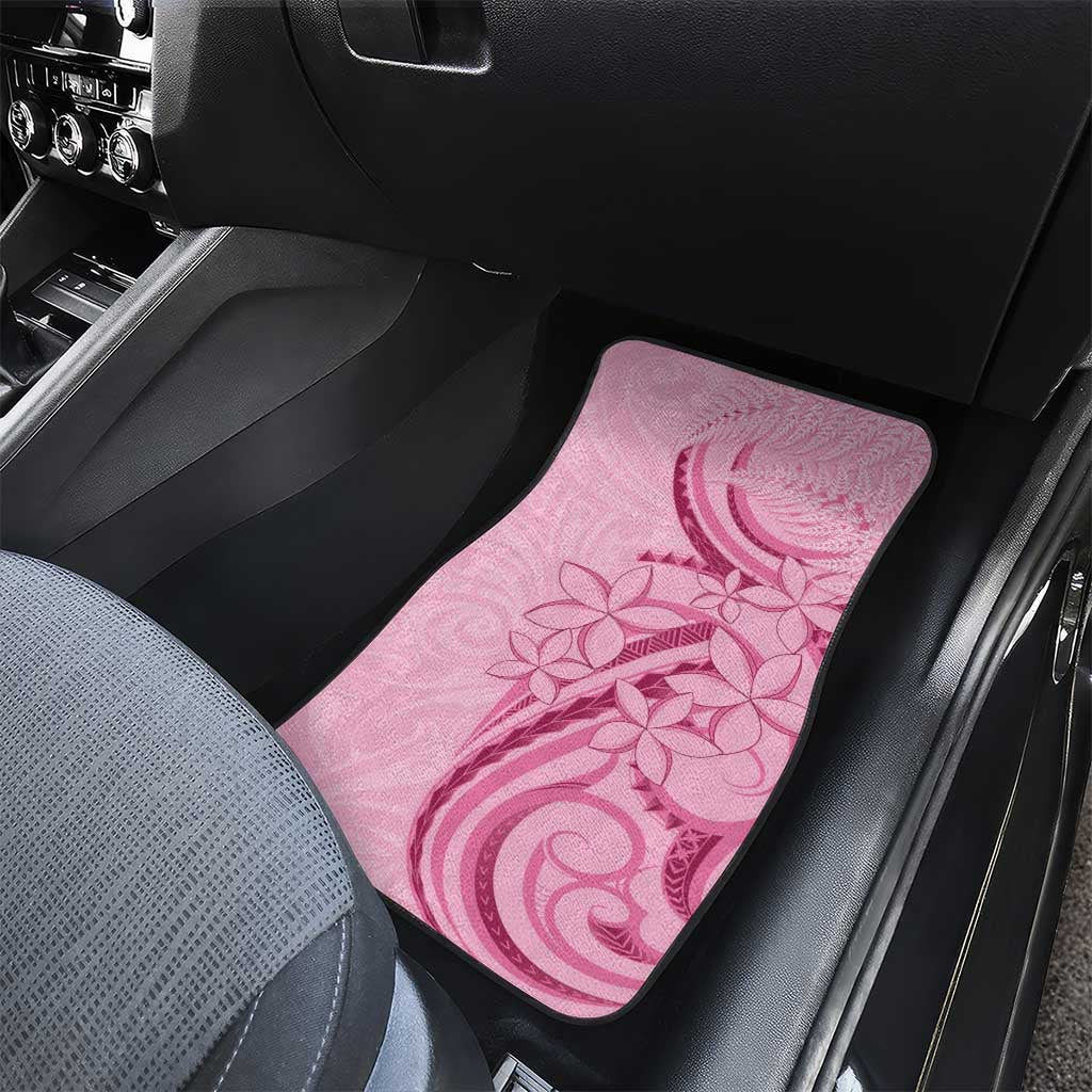 Aotearoa Maori Car Mats Pink Fern Ribbons - Polynesian Pride