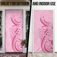Aotearoa Maori Door Cover Pink Fern Ribbons - Polynesian Pride