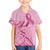 Aotearoa Maori Family Matching Off The Shoulder Long Sleeve Dress and Hawaiian Shirt Pink Fern Ribbons - Polynesian Pride
