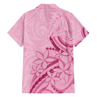 Aotearoa Maori Family Matching Off Shoulder Maxi Dress and Hawaiian Shirt Pink Fern Ribbons - Polynesian Pride