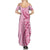 Aotearoa Maori Family Matching Summer Maxi Dress and Hawaiian Shirt Pink Fern Ribbons - Polynesian Pride