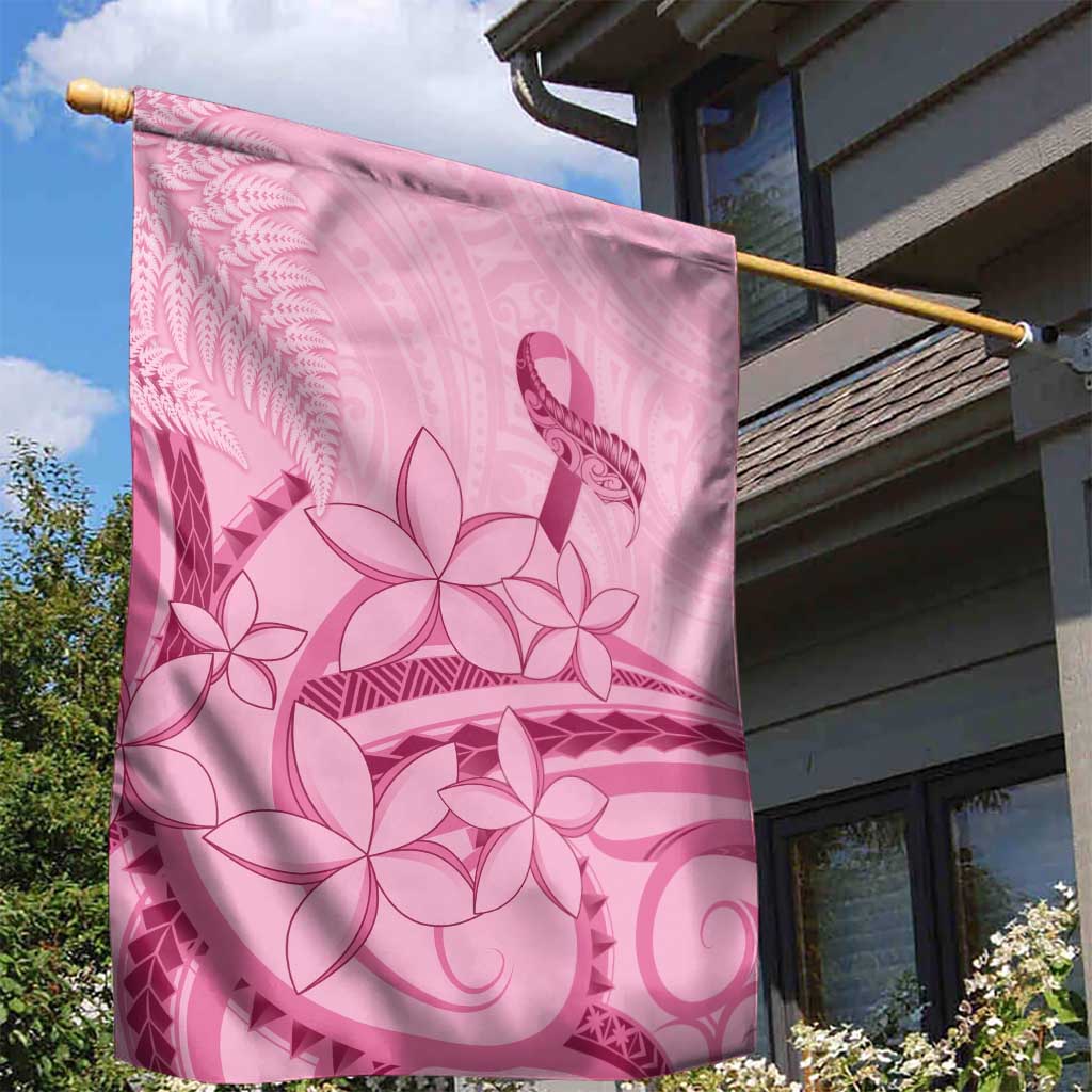 Aotearoa Maori Garden Flag Pink Fern Ribbons - Polynesian Pride