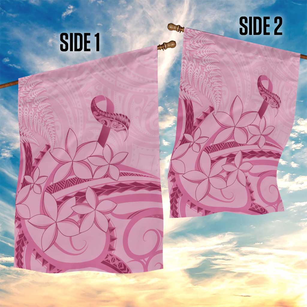 Aotearoa Maori Garden Flag Pink Fern Ribbons - Polynesian Pride