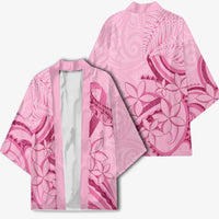 Aotearoa Maori Kimono Pink Fern Ribbons - Polynesian Pride