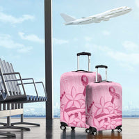 Aotearoa Maori Luggage Cover Pink Fern Ribbons - Polynesian Pride