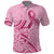 Aotearoa Maori Polo Shirt Pink Fern Ribbons - Polynesian Pride