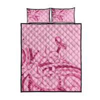 Aotearoa Maori Quilt Bed Set Pink Fern Ribbons - Polynesian Pride