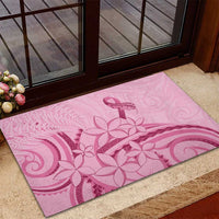 Aotearoa Maori Rubber Doormat Pink Fern Ribbons - Polynesian Pride