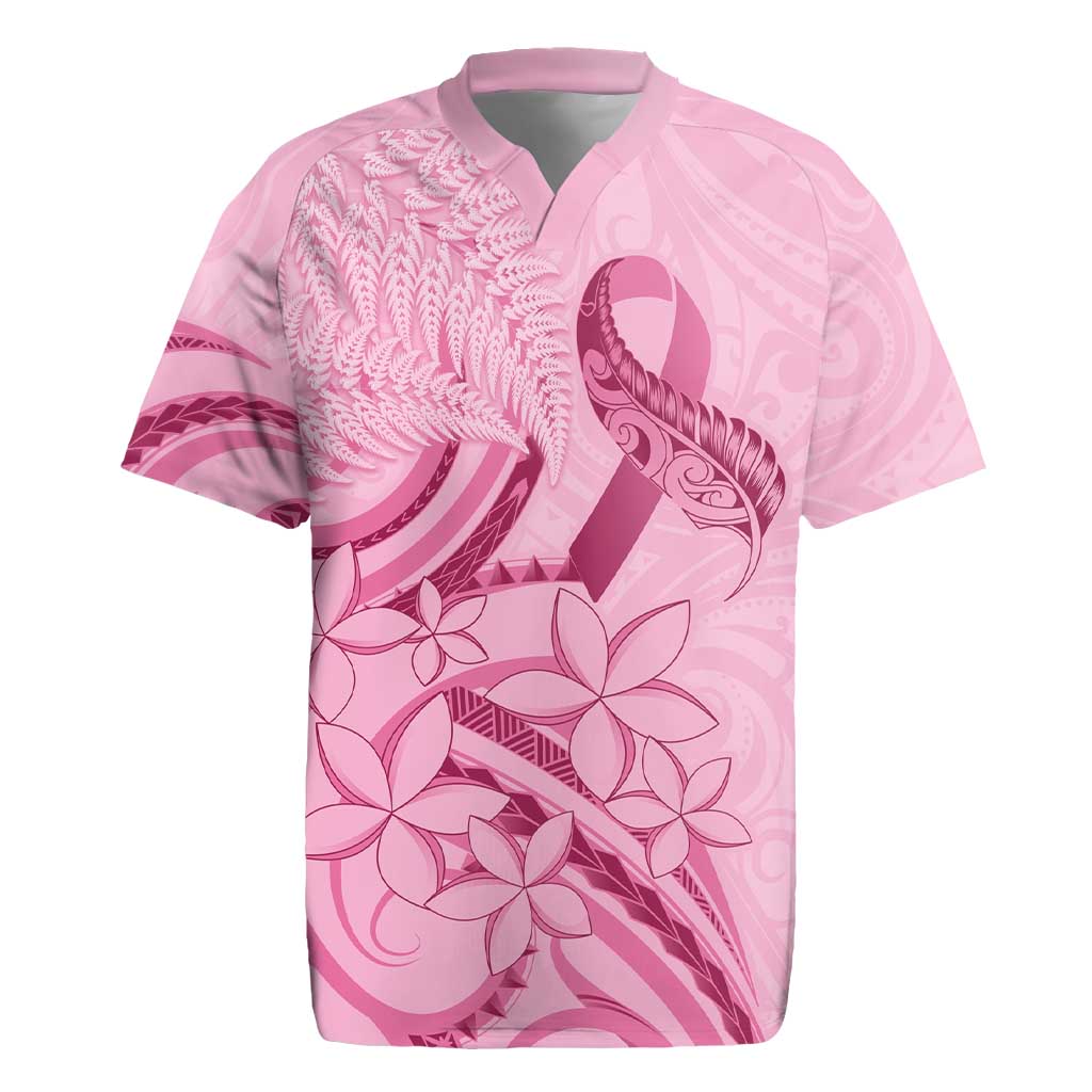 Aotearoa Maori Rugby Jersey Pink Fern Ribbons - Polynesian Pride