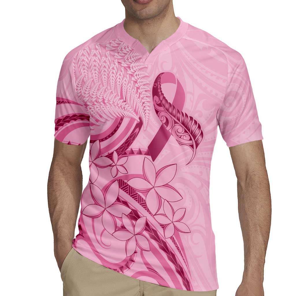 Aotearoa Maori Rugby Jersey Pink Fern Ribbons - Polynesian Pride