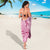 Aotearoa Maori Sarong Pink Fern Ribbons - Polynesian Pride