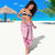 Aotearoa Maori Sarong Pink Fern Ribbons - Polynesian Pride