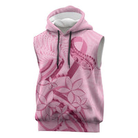 Aotearoa Maori Sleeveless Hoodie Pink Fern Ribbons - Polynesian Pride