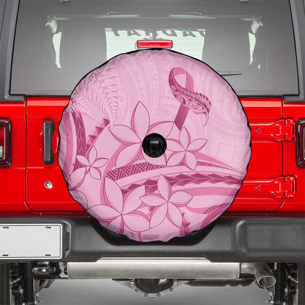 Aotearoa Maori Spare Tire Cover Pink Fern Ribbons LT7 - Polynesian Pride