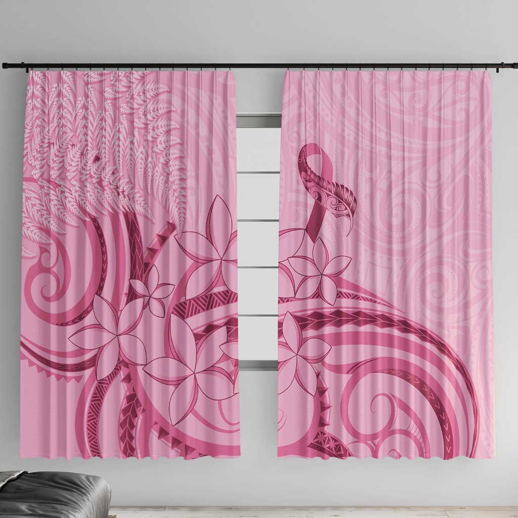 Aotearoa Maori Window Curtain Pink Fern Ribbons - Polynesian Pride