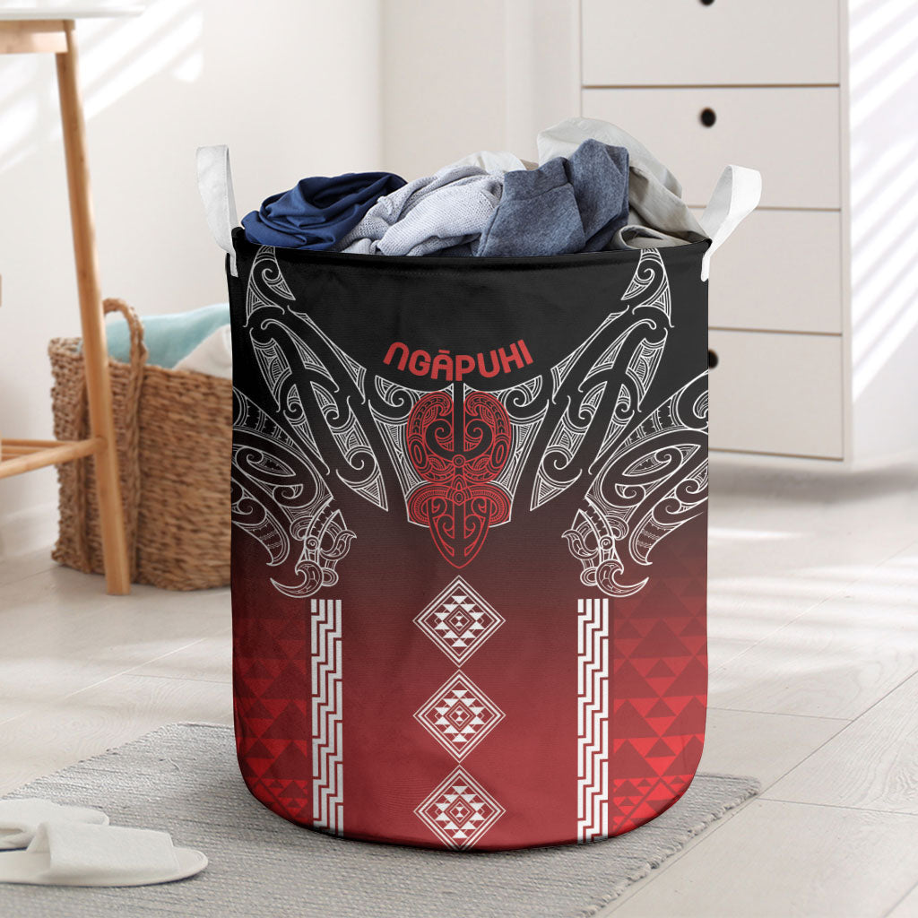 Aotearoa Maori Iwi Heritage Laundry Basket Ngapuhi Kokowai