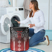 Aotearoa Maori Iwi Heritage Laundry Basket Ngapuhi Kokowai