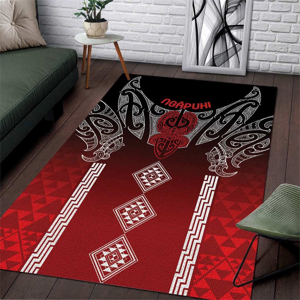 Aotearoa Maori Iwi Heritage Area Rug Ngapuhi Kokowai LT7 Red - Polynesian Pride