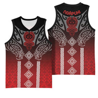 Aotearoa Maori Iwi Heritage Basketball Jersey Ngapuhi Kokowai