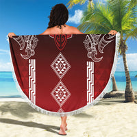 Aotearoa Maori Iwi Heritage Beach Blanket Ngapuhi Kokowai