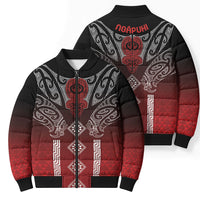 Aotearoa Maori Iwi Heritage Bomber Puffer Jacket Ngapuhi Kokowai