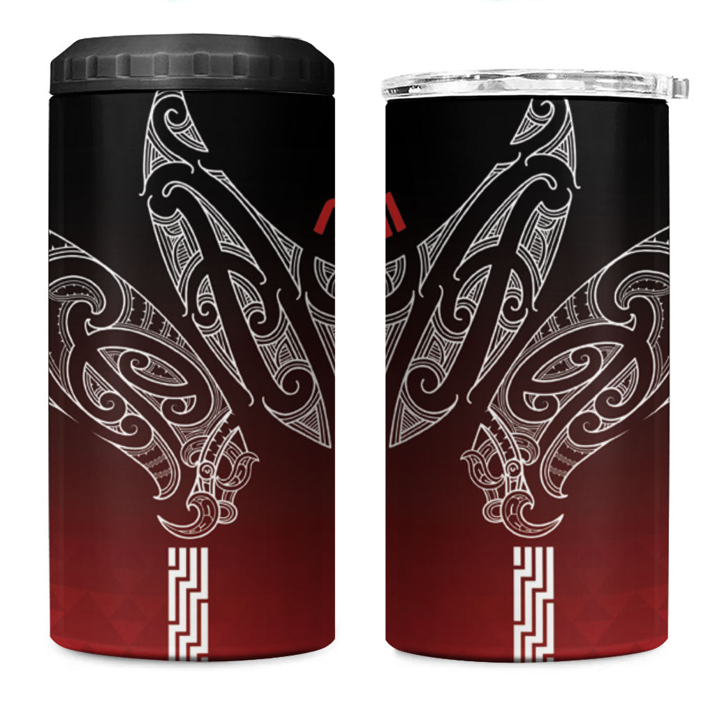 Aotearoa Maori Iwi Heritage 4 in 1 Can Cooler Tumbler Ngapuhi Kokowai