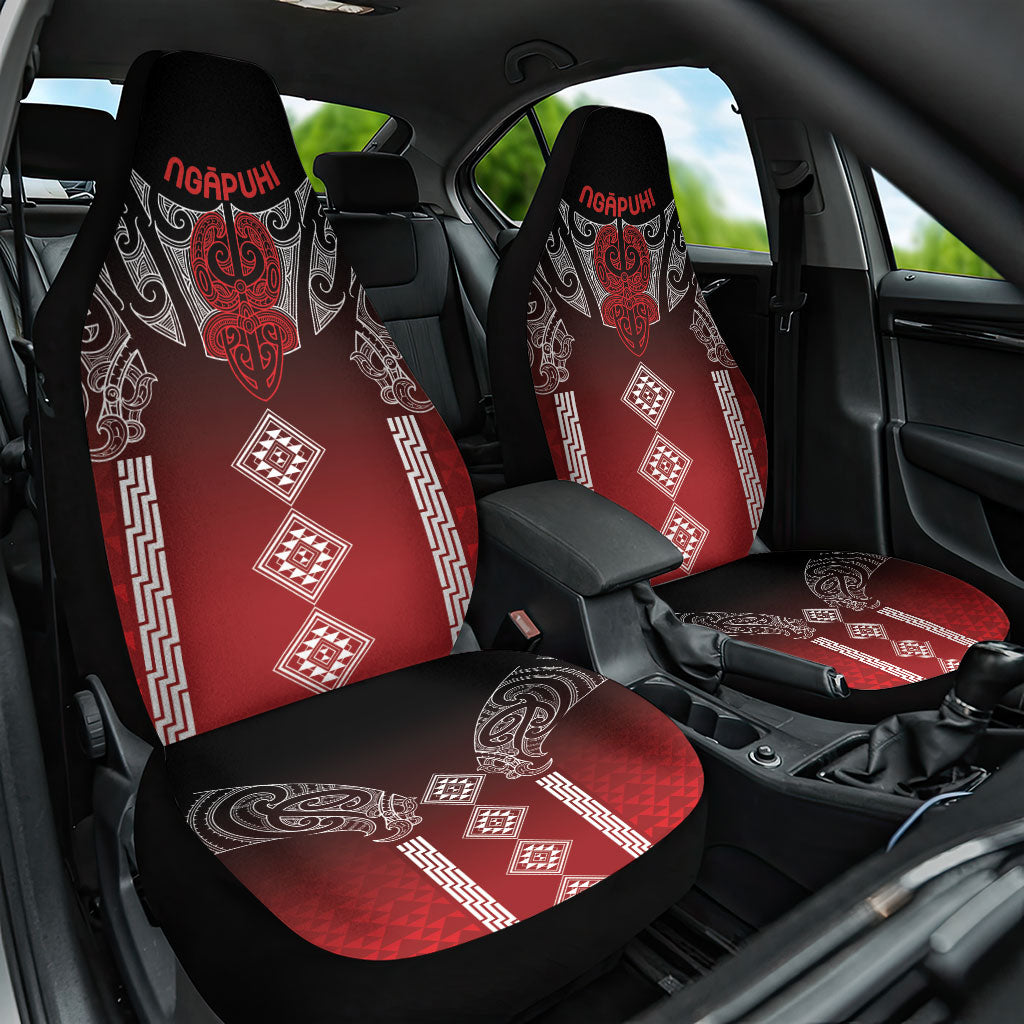Aotearoa Maori Iwi Heritage Car Seat Cover Ngapuhi Kokowai LT7 One Size Red - Polynesian Pride