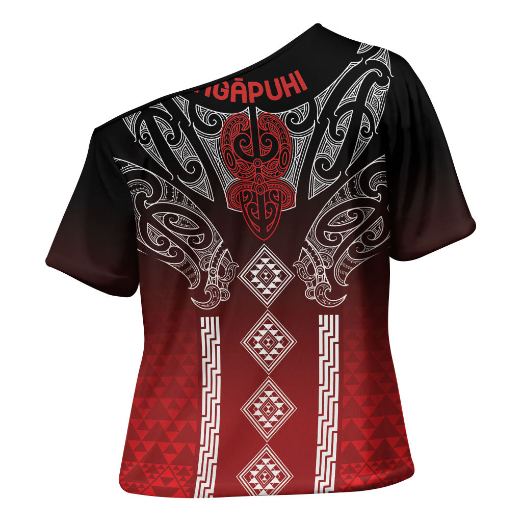 Aotearoa Maori Iwi Heritage Cross Shoulder Shirt Ngapuhi Kokowai