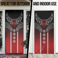 Aotearoa Maori Iwi Heritage Door Cover Ngapuhi Kokowai