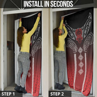 Aotearoa Maori Iwi Heritage Door Cover Ngapuhi Kokowai