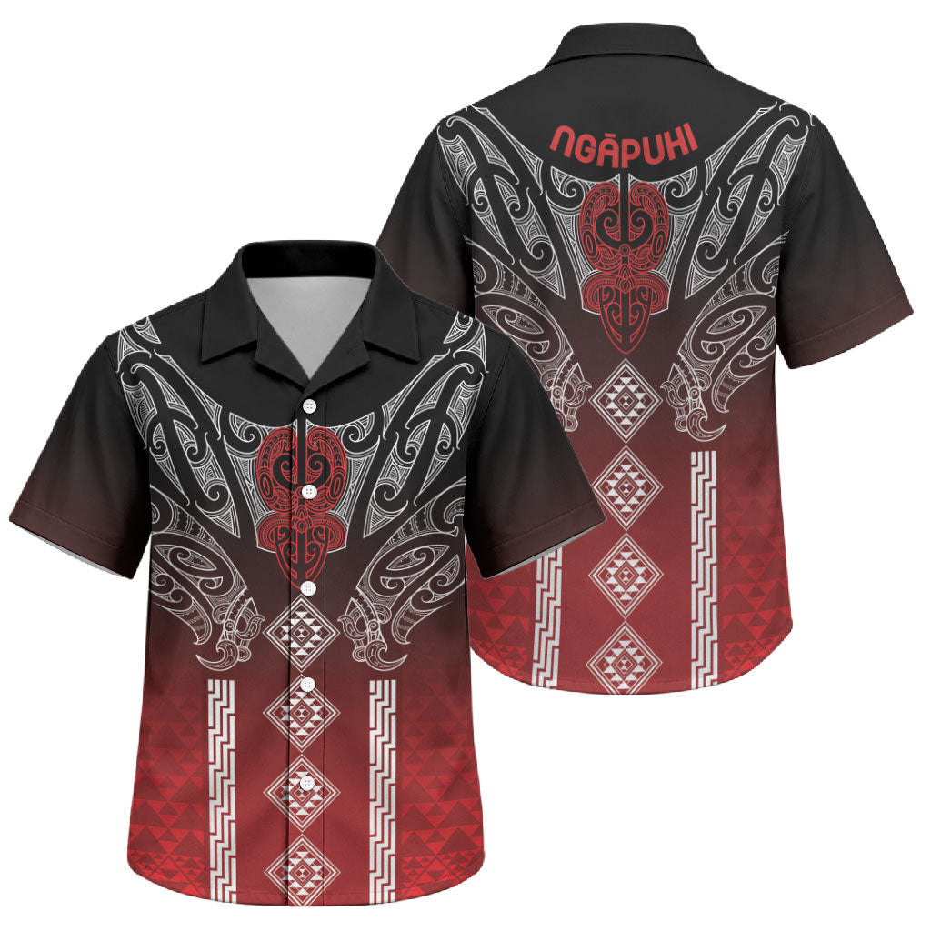 Aotearoa Maori Iwi Heritage Family Matching Summer Maxi Dress and Hawaiian Shirt Ngapuhi Kokowai