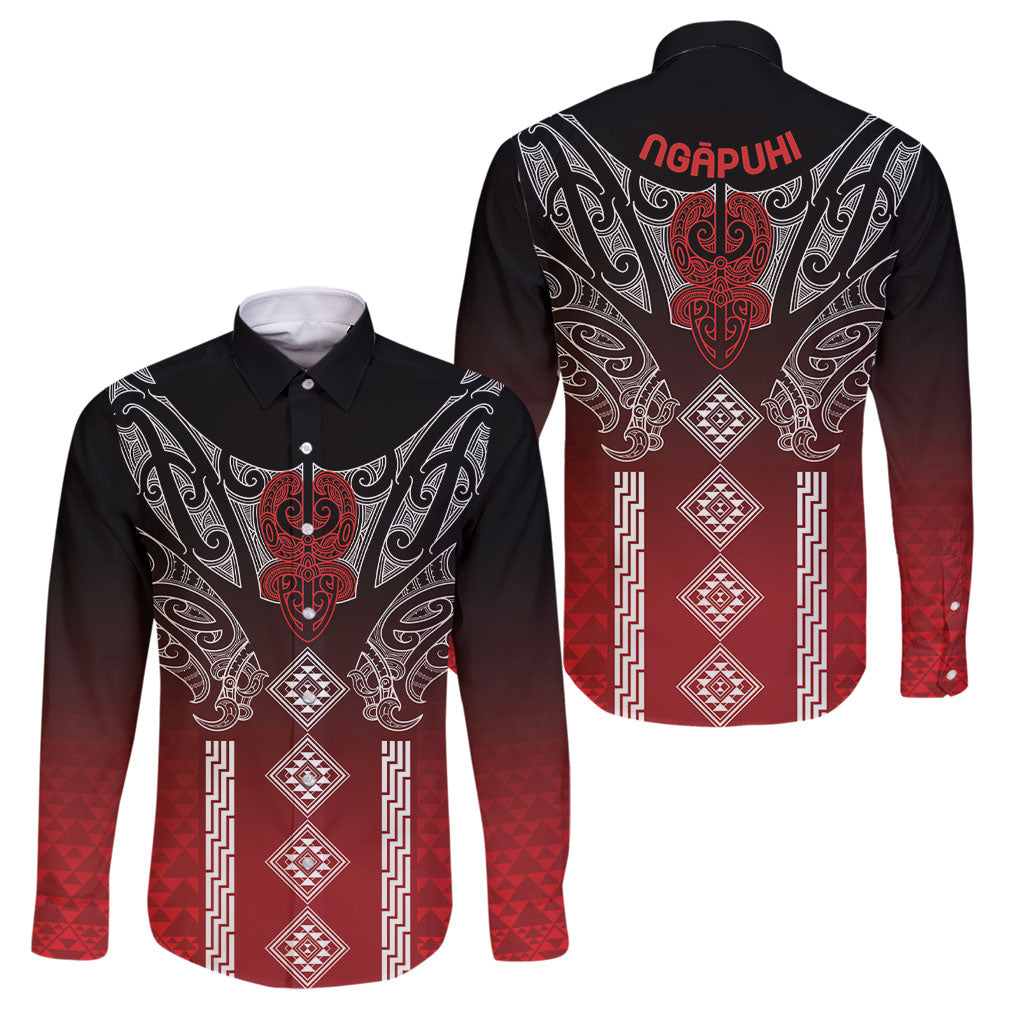 Aotearoa Maori Iwi Heritage Family Matching Tank Maxi Dress and Hawaiian Shirt Ngapuhi Kokowai