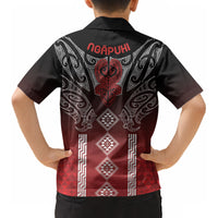 Aotearoa Maori Iwi Heritage Kid Hawaiian Shirt Ngapuhi Kokowai