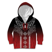 Aotearoa Maori Iwi Heritage Kid Hoodie Ngapuhi Kokowai
