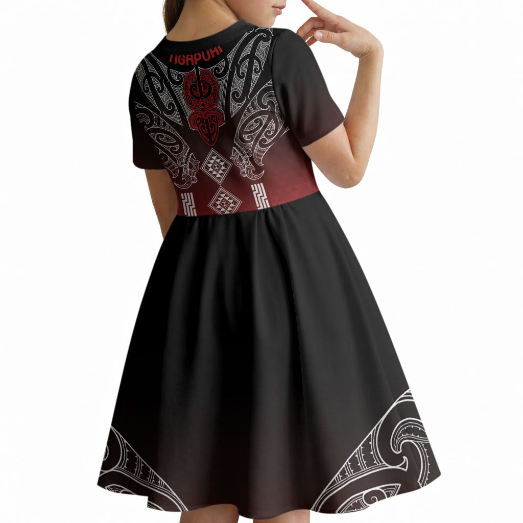 Aotearoa Maori Iwi Heritage Kid Short Sleeve Dress Ngapuhi Kokowai