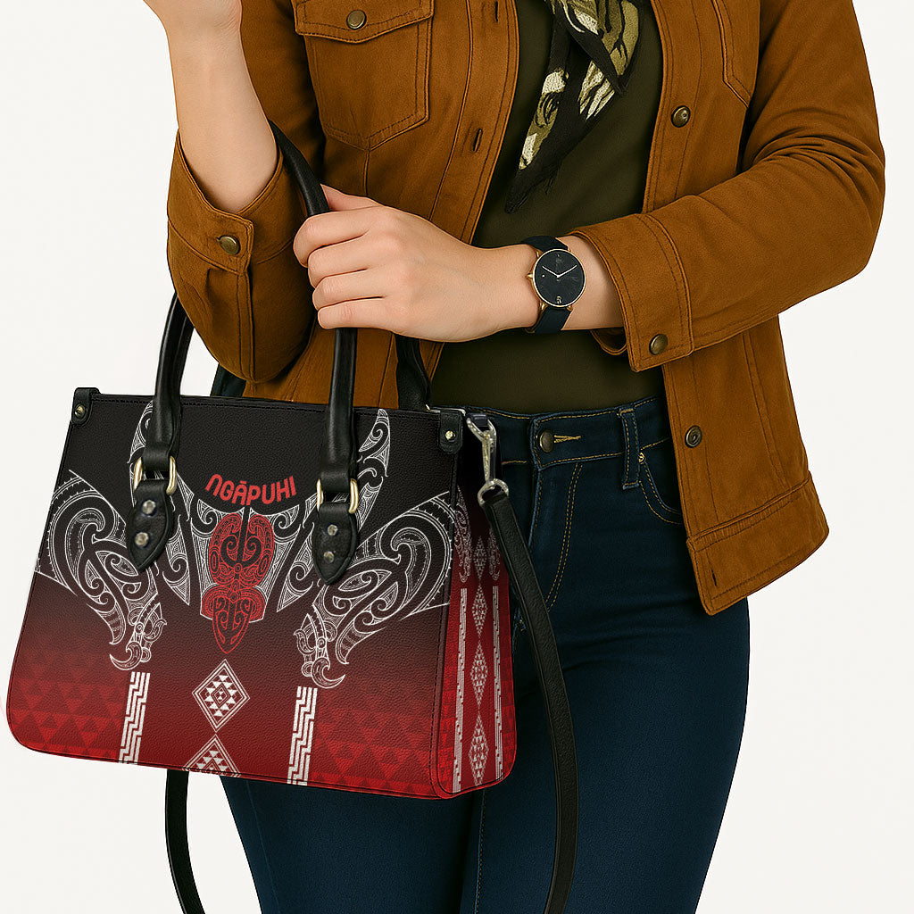 Aotearoa Maori Iwi Heritage Leather Bag Ngapuhi Kokowai