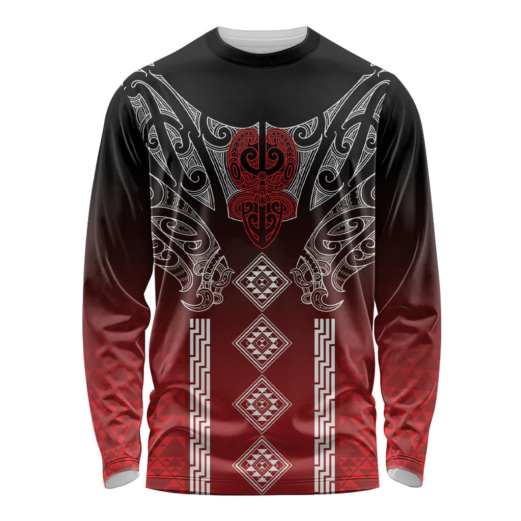 Aotearoa Maori Iwi Heritage Long Sleeve Shirt Ngapuhi Kokowai