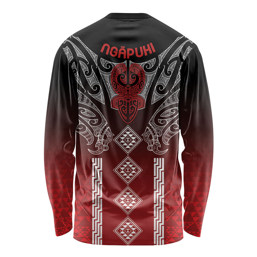 Aotearoa Maori Iwi Heritage Long Sleeve Shirt Ngapuhi Kokowai