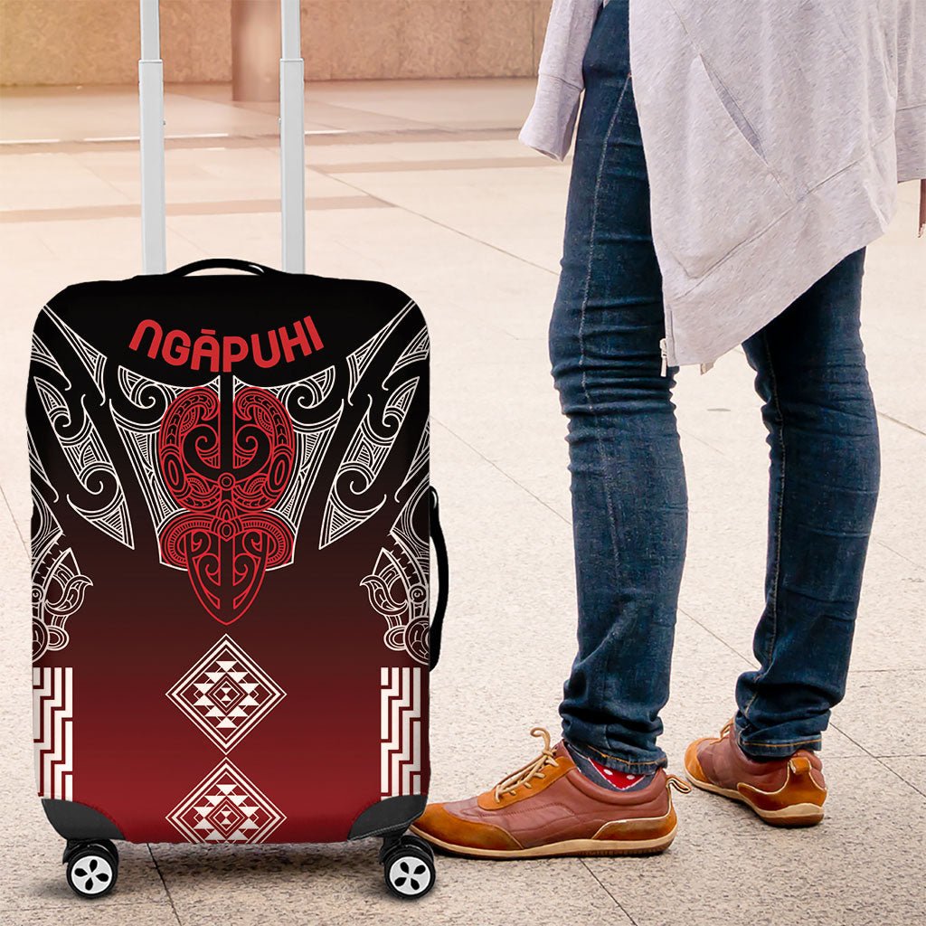 Aotearoa Maori Iwi Heritage Luggage Cover Ngapuhi Kokowai LT7 Red - Polynesian Pride