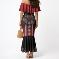 Aotearoa Maori Iwi Heritage Mermaid Dress Ngapuhi Kokowai