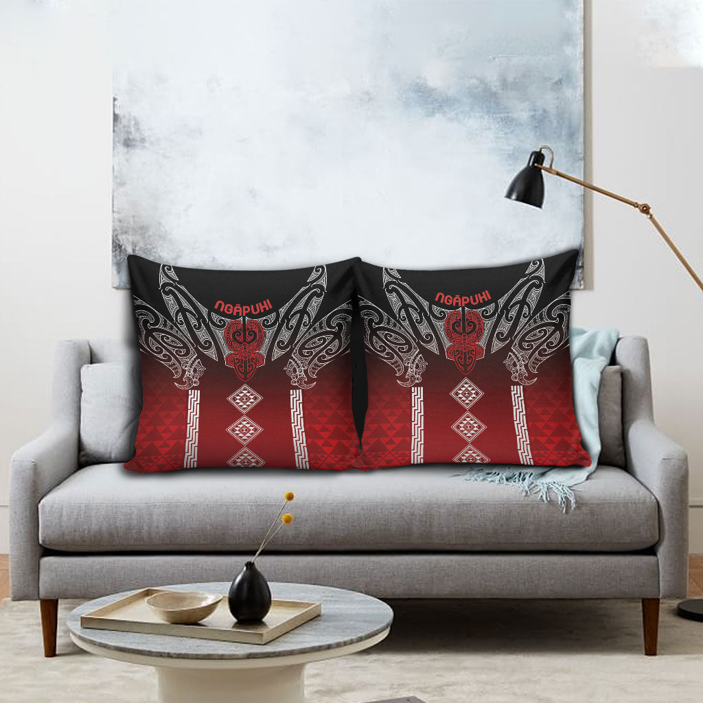 Aotearoa Maori Iwi Heritage Pillow Cover Ngapuhi Kokowai