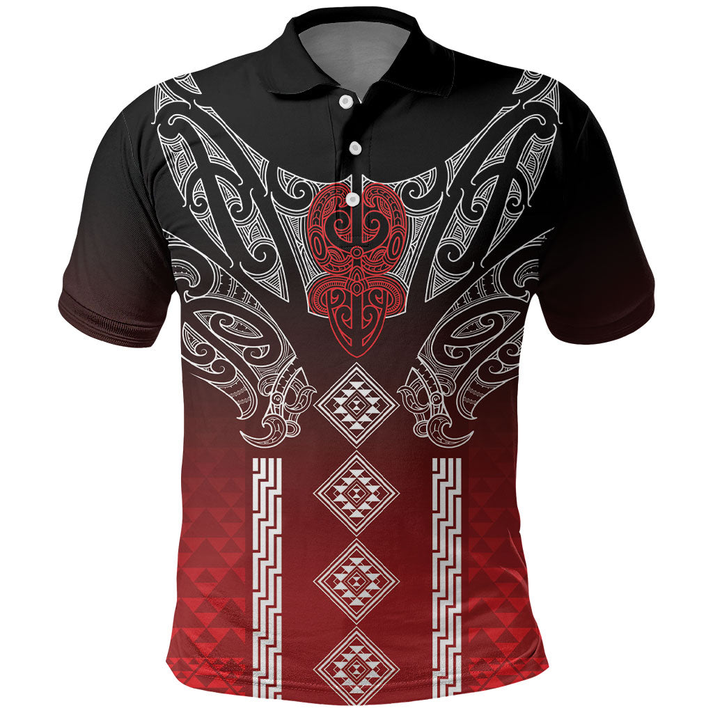 Aotearoa Maori Iwi Heritage Polo Shirt Ngapuhi Kokowai LT7 Red - Polynesian Pride