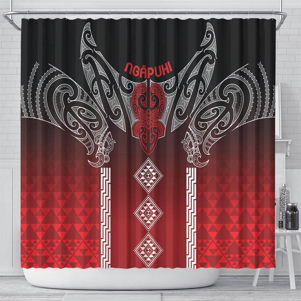 Aotearoa Maori Iwi Heritage Shower Curtain Ngapuhi Kokowai