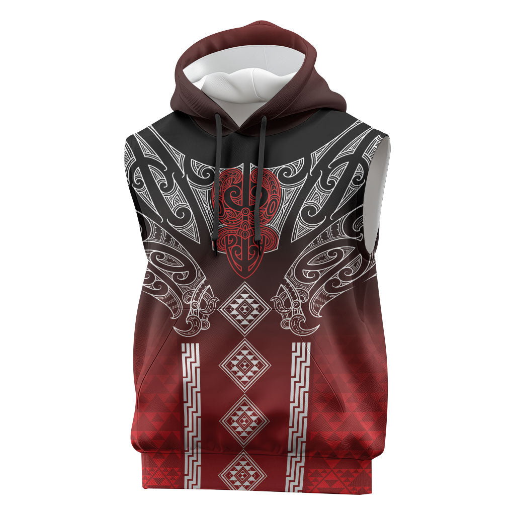Aotearoa Maori Iwi Heritage Sleeveless Hoodie Ngapuhi Kokowai