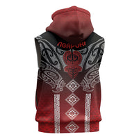 Aotearoa Maori Iwi Heritage Sleeveless Hoodie Ngapuhi Kokowai