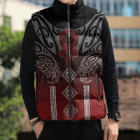 Aotearoa Maori Iwi Heritage Sleeveless Puffer Jacket Ngapuhi Kokowai